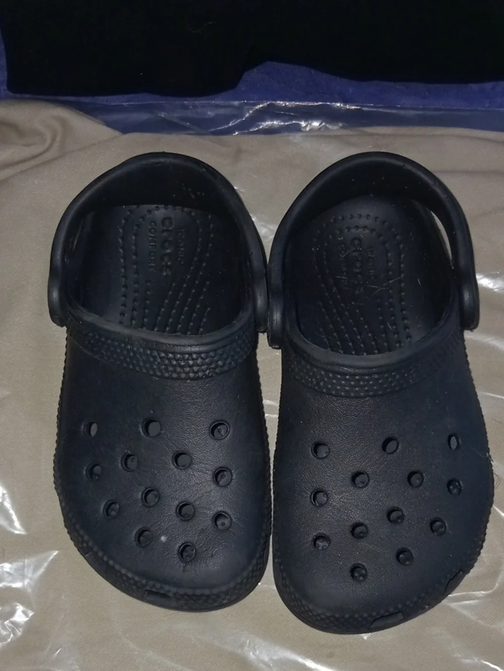 CROCS Kids Black Slip-On Clog Shoes